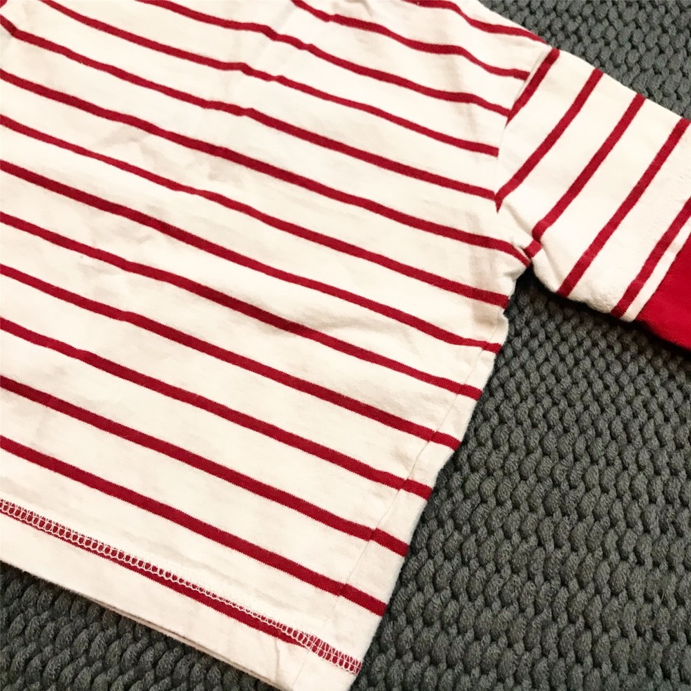 Gymboree Striped Ho Ho Ho Longsleeve T-Shirt Red - Picture 7 of 7